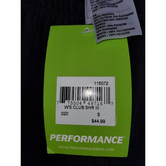 NWT PERFORMANCE BICYCLE Women Black Cycling Shorts Size Small 1481 - Picture 5 of 11